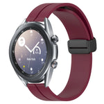 22mm Solid Color Magnetic Clasp Silicone Watch Band, For Samsung Galaxy Watch3 45mm, For Samsung Galaxy Watch 46mm, For Samsung Gear S3 Classic, For Samsung Gear S3 Frontier