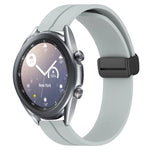 22mm Solid Color Magnetic Clasp Silicone Watch Band, For Samsung Galaxy Watch3 45mm, For Samsung Galaxy Watch 46mm, For Samsung Gear S3 Classic, For Samsung Gear S3 Frontier