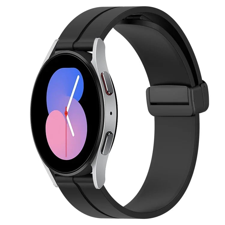 22mm Solid Color Magnetic Clasp Silicone Watch Band, For Samsung Galaxy Watch3 45mm, For Samsung Galaxy Watch 46mm, For Samsung Gear S3 Classic, For Samsung Gear S3 Frontier