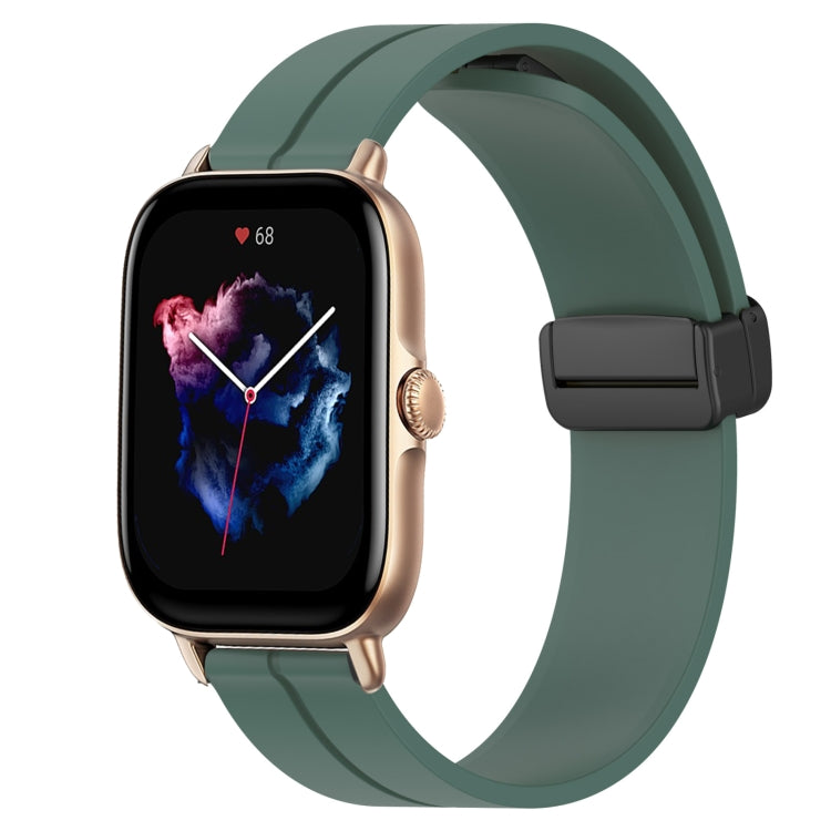 22mm Solid Color Magnetic Clasp Silicone Watch Band, For Amazfit GTR 2, For Amazfit 3, For Amazfit GTR 47mm