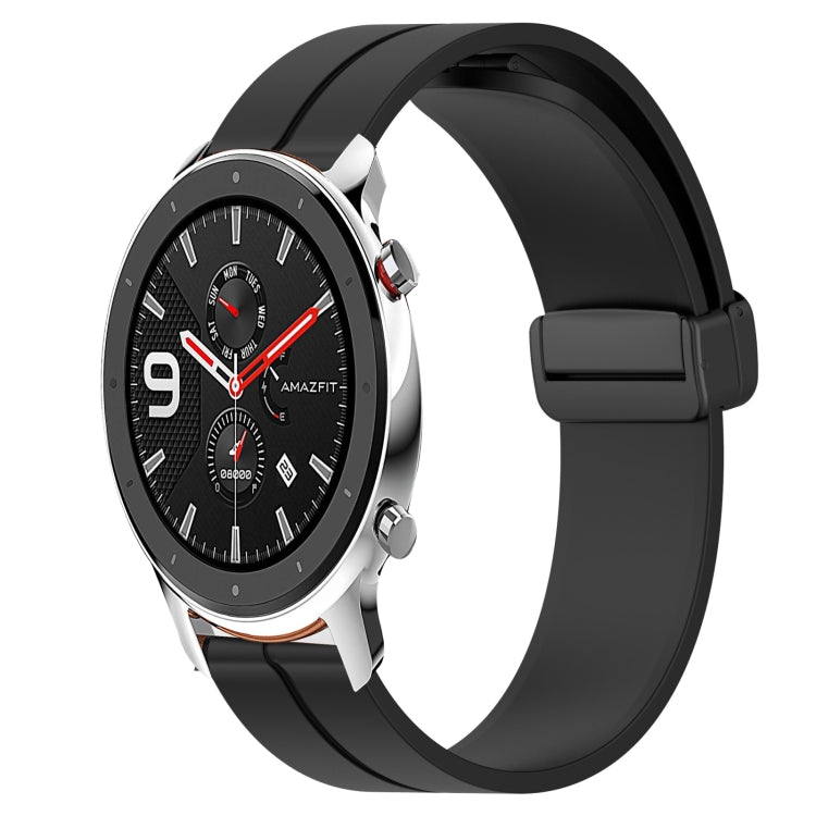 22mm Solid Color Magnetic Clasp Silicone Watch Band, For Amazfit GTR 2, For Amazfit 3, For Amazfit GTR 47mm