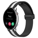 22mm Folding Magnetic Clasp Silicone Watch Band, For Amazfit GTR 2, For Amazfit 3, For Amazfit GTR 47mm