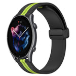 22mm Folding Magnetic Clasp Silicone Watch Band, For Amazfit GTR 2, For Amazfit 3, For Amazfit GTR 47mm