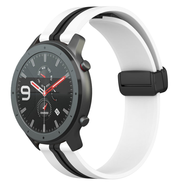 22mm Folding Magnetic Clasp Silicone Watch Band, For Amazfit GTR 2, For Amazfit 3, For Amazfit GTR 47mm