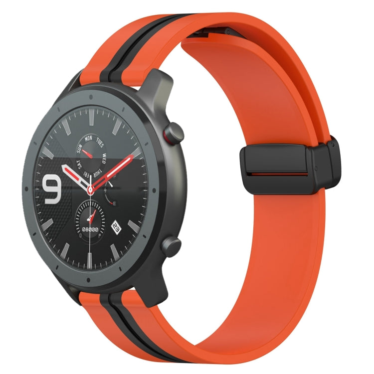22mm Folding Magnetic Clasp Silicone Watch Band, For Amazfit GTR 2, For Amazfit 3, For Amazfit GTR 47mm