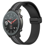 22mm Folding Magnetic Clasp Silicone Watch Band, For Amazfit GTR 2, For Amazfit 3, For Amazfit GTR 47mm
