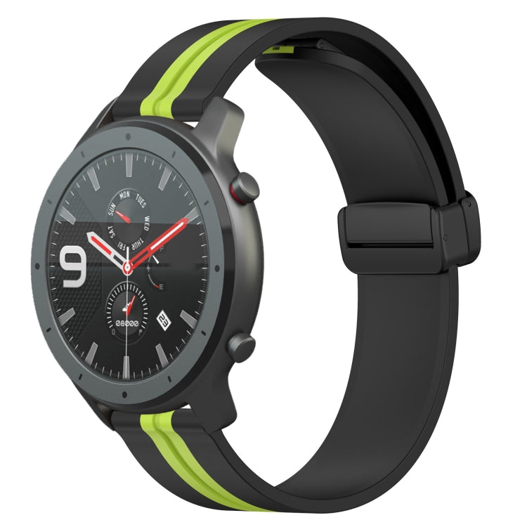 22mm Folding Magnetic Clasp Silicone Watch Band, For Amazfit GTR 2, For Amazfit 3, For Amazfit GTR 47mm
