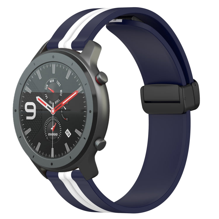 22mm Folding Magnetic Clasp Silicone Watch Band, For Amazfit GTR 2, For Amazfit 3, For Amazfit GTR 47mm