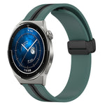 22mm Folding Magnetic Clasp Silicone Watch Band, For Huawei Watch GT3 Pro 46mm, For Huawei Watch GT3 46mm, For Huawei Watch GT Runner, For Huawei Watch 3