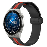 22mm Folding Magnetic Clasp Silicone Watch Band, For Huawei Watch GT3 Pro 46mm, For Huawei Watch GT3 46mm, For Huawei Watch GT Runner, For Huawei Watch 3