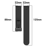 22mm Folding Magnetic Clasp Silicone Watch Band, For Huawei Watch GT3 Pro 46mm, For Huawei Watch GT3 46mm, For Huawei Watch GT Runner, For Huawei Watch 3