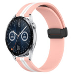 22mm Folding Magnetic Clasp Silicone Watch Band, For Huawei Watch GT3 Pro 46mm, For Huawei Watch GT3 46mm, For Huawei Watch GT Runner, For Huawei Watch 3