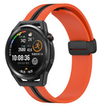 22mm Folding Magnetic Clasp Silicone Watch Band, For Huawei Watch GT3 Pro 46mm, For Huawei Watch GT3 46mm, For Huawei Watch GT Runner, For Huawei Watch 3