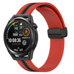 22mm Folding Magnetic Clasp Silicone Watch Band, For Huawei Watch GT3 Pro 46mm, For Huawei Watch GT3 46mm, For Huawei Watch GT Runner, For Huawei Watch 3