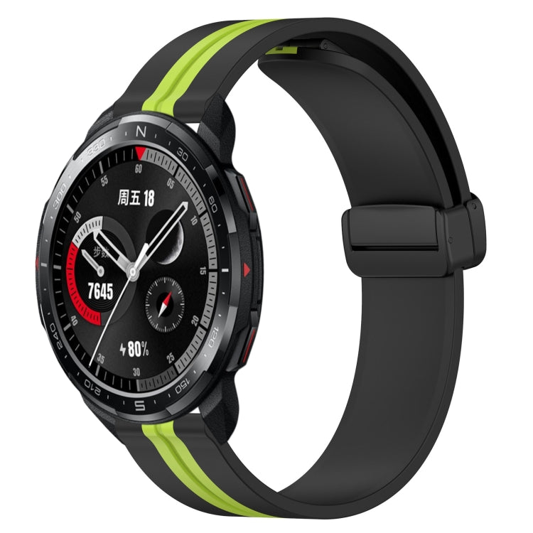 22mm Folding Magnetic Clasp Silicone Watch Band, For Honor Watch GS 3, For Honor Watch GS Pro, For Honor Magic Watch 2 46mm, For Honor Watch Dream