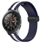 22mm Folding Magnetic Clasp Silicone Watch Band, For Samsung Galaxy Watch3 45mm, For Samsung Galaxy Watch 46mm, For Samsung Gear S3 Classic, For Samsung Gear S3 Frontier