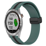 20mm Folding Magnetic Clasp Silicone Watch Band, For Garmin Vivomove Sport, For Garmin Venu 2 Plus, For Garmin Approach S40, For Garmin Forerunner 158