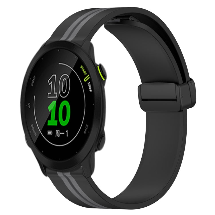 20mm Folding Magnetic Clasp Silicone Watch Band, For Garmin Vivomove Sport, For Garmin Venu 2 Plus, For Garmin Approach S40, For Garmin Forerunner 158