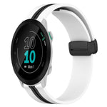 20mm Folding Magnetic Clasp Silicone Watch Band, For Garmin Forerunner 55, For Garmin Venu, For Garmin Venu SQ, For Garminmove Luxe