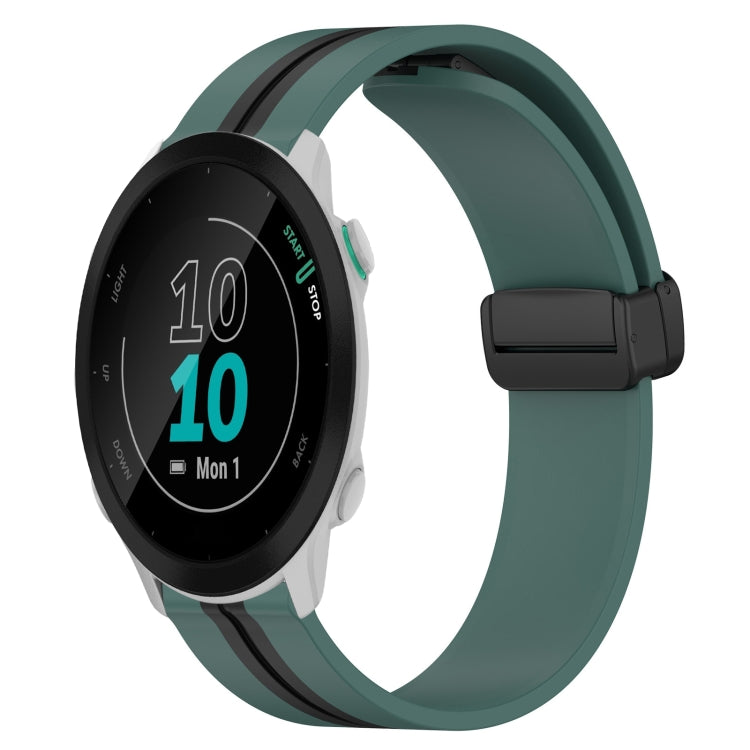 20mm Folding Magnetic Clasp Silicone Watch Band, For Garmin Forerunner 55, For Garmin Venu, For Garmin Venu SQ, For Garminmove Luxe