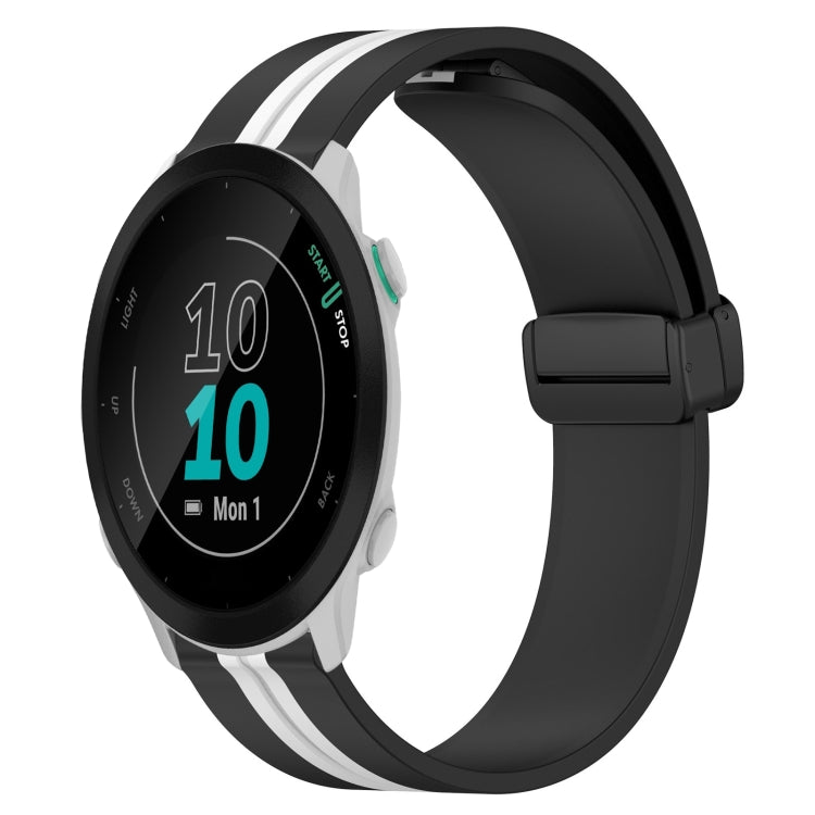 20mm Folding Magnetic Clasp Silicone Watch Band, For Garmin Forerunner 55, For Garmin Venu, For Garmin Venu SQ, For Garminmove Luxe