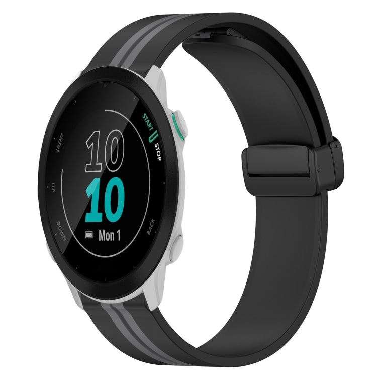 20mm Folding Magnetic Clasp Silicone Watch Band, For Garmin Forerunner 55, For Garmin Venu, For Garmin Venu SQ, For Garminmove Luxe