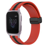 20mm Folding Magnetic Clasp Silicone Watch Band, For Garmin Forerunner 55, For Garmin Venu, For Garmin Venu SQ, For Garminmove Luxe