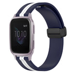 20mm Folding Magnetic Clasp Silicone Watch Band, For Garmin Forerunner 55, For Garmin Venu, For Garmin Venu SQ, For Garminmove Luxe