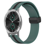 20mm Folding Magnetic Clasp Silicone Watch Band, For Garmin Forerunner 55, For Garmin Venu, For Garmin Venu SQ, For Garminmove Luxe