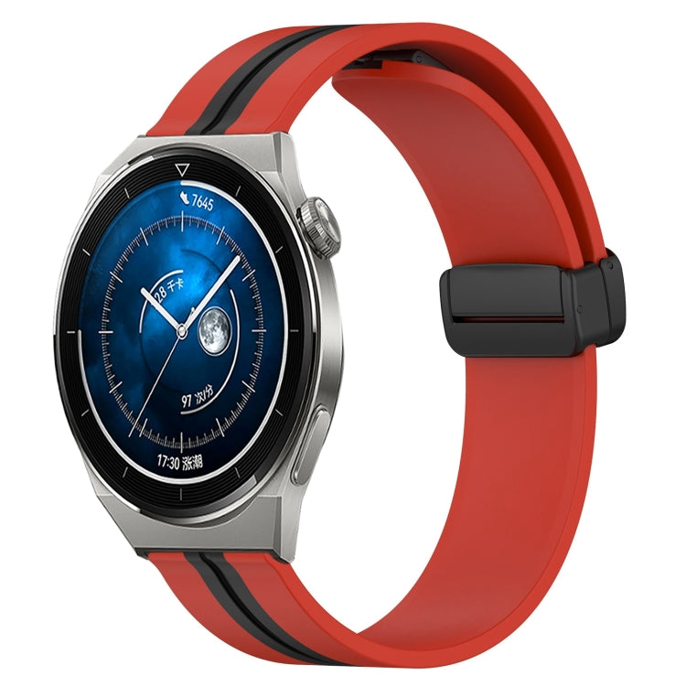 20mm Folding Magnetic Clasp Silicone Watch Band, For Huawei Watch GT3 Pro 43mm, For Huawei Watch GT3 42mm, For Huawei Watch GT2 42mm, For Huawei Watch 2