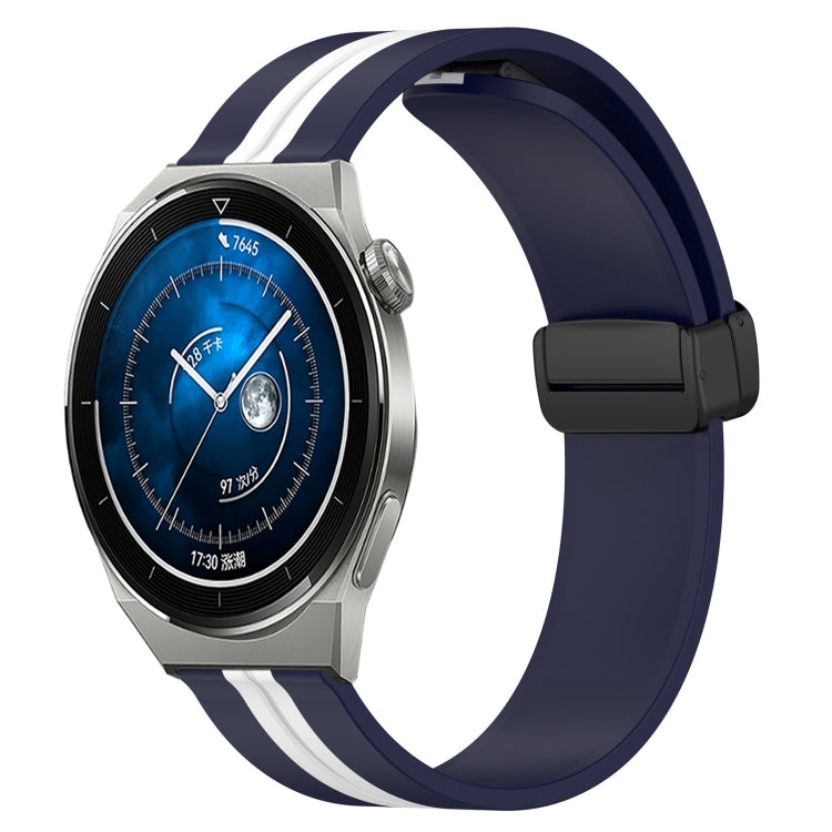 20mm Folding Magnetic Clasp Silicone Watch Band, For Huawei Watch GT3 Pro 43mm, For Huawei Watch GT3 42mm, For Huawei Watch GT2 42mm, For Huawei Watch 2