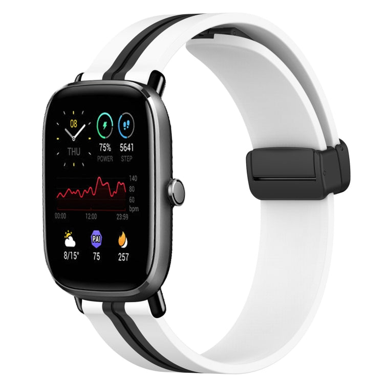 20mm Folding Magnetic Clasp Silicone Watch Band, For Amazfit GTS 4, For Amazfit GTS 3, For Amazfit GTS 2 Mini, For Amazfit GTS 2
