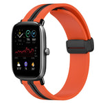 20mm Folding Magnetic Clasp Silicone Watch Band, For Amazfit GTS 4, For Amazfit GTS 3, For Amazfit GTS 2 Mini, For Amazfit GTS 2