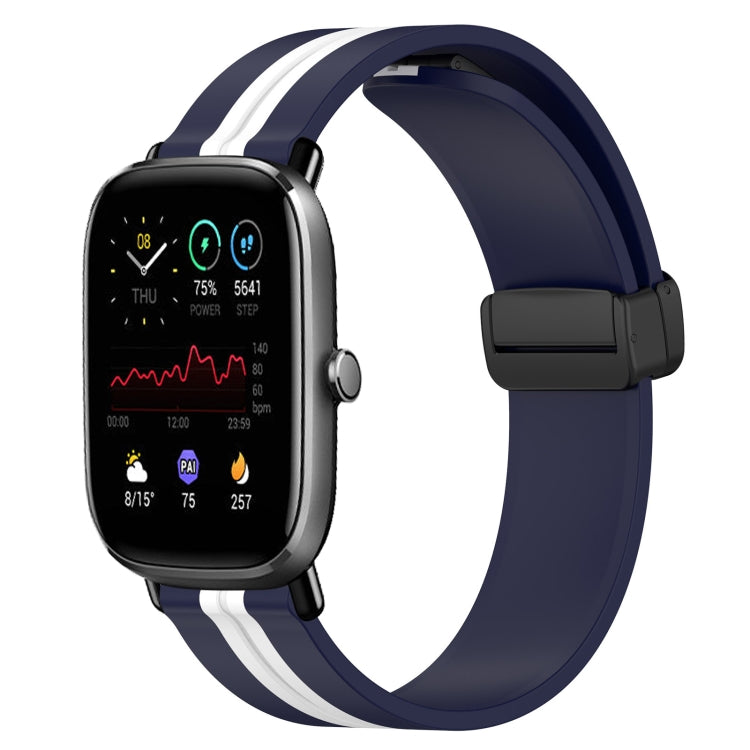 20mm Folding Magnetic Clasp Silicone Watch Band, For Amazfit GTS 4, For Amazfit GTS 3, For Amazfit GTS 2 Mini, For Amazfit GTS 2