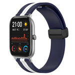 20mm Folding Magnetic Clasp Silicone Watch Band, For Amazfit GTS, For Amazfit GTR 42mm, For Amazfit Pop Pro, For Amazfit Pop