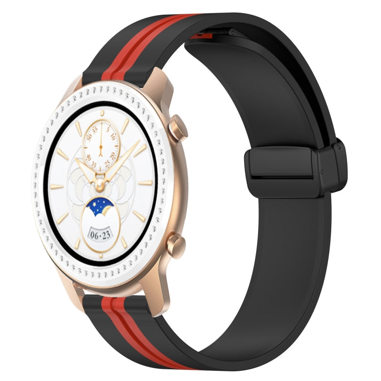 20mm Folding Magnetic Clasp Silicone Watch Band, For Amazfit GTS, For Amazfit GTR 42mm, For Amazfit Pop Pro, For Amazfit Pop