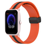 20mm Folding Magnetic Clasp Silicone Watch Band, For Amazfit GTS, For Amazfit GTR 42mm, For Amazfit Pop Pro, For Amazfit Pop