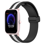 20mm Folding Magnetic Clasp Silicone Watch Band, For Amazfit GTS, For Amazfit GTR 42mm, For Amazfit Pop Pro, For Amazfit Pop