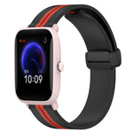 20mm Folding Magnetic Clasp Silicone Watch Band, For Amazfit GTS, For Amazfit GTR 42mm, For Amazfit Pop Pro, For Amazfit Pop