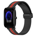 20mm Folding Magnetic Clasp Silicone Watch Band, For Amazfit GTS, For Amazfit GTR 42mm, For Amazfit Pop Pro, For Amazfit Pop