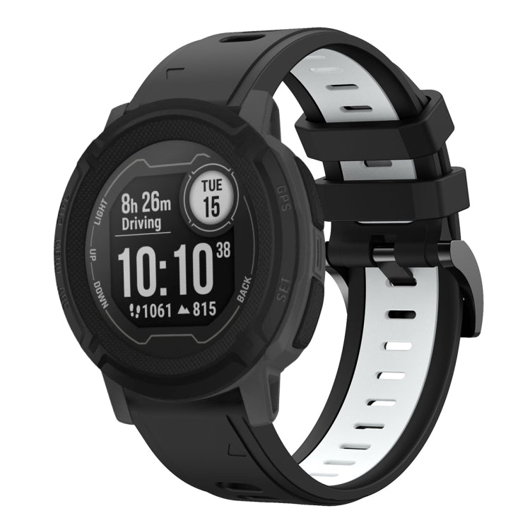 22mm Two-Color Sports Silicone Watch Band, For Garmin Instinct, For Garmin Descent G1