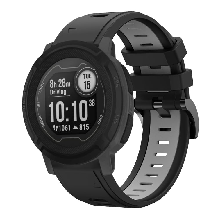22mm Two-Color Sports Silicone Watch Band, For Garmin Instinct, For Garmin Descent G1