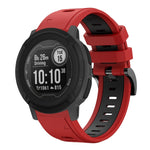 22mm Two-Color Sports Silicone Watch Band, For Garmin Instinct, For Garmin Descent G1