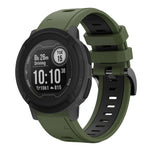 22mm Two-Color Sports Silicone Watch Band, For Garmin Instinct, For Garmin Descent G1