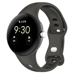 Schlankmachendes Armband mit Wassertropfen-Design und Schmetterlingsknopf aus massivem Silikon, passend für Google Pixel Watch 4 / 3 / 2 / 1 (41 mm)