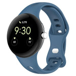 Schlankmachendes Armband mit Wassertropfen-Design und Schmetterlingsknopf aus massivem Silikon, passend für Google Pixel Watch 4 / 3 / 2 / 1 (41 mm)
