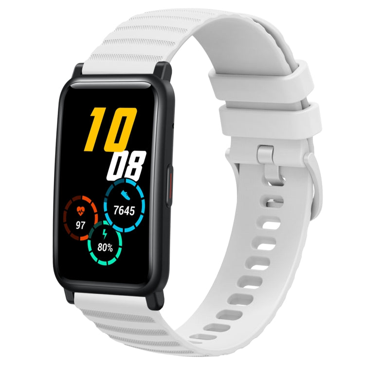 20mm Wavy Dot Pattern Solid Color Silicone Watch Band, For Honor Watch ES, For Honor Magic Watch2 42mm