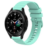 20 mm breites, einfarbiges Silikon-Uhrenarmband mit Wellenpunktmuster, passend für Samsung Galaxy Watch 4 Classic (42 mm), Samsung Galaxy Watch 4 Classic (46 mm), Samsung Galaxy Watch Active 2 (40 mm) und Samsung Galaxy Watch Active 2 (44 mm).