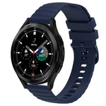 20 mm breites, einfarbiges Silikon-Uhrenarmband mit Wellenpunktmuster, passend für Samsung Galaxy Watch 4 Classic (42 mm), Samsung Galaxy Watch 4 Classic (46 mm), Samsung Galaxy Watch Active 2 (40 mm) und Samsung Galaxy Watch Active 2 (44 mm).