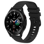 20 mm breites, einfarbiges Silikon-Uhrenarmband mit Wellenpunktmuster, passend für Samsung Galaxy Watch 4 Classic (42 mm), Samsung Galaxy Watch 4 Classic (46 mm), Samsung Galaxy Watch Active 2 (40 mm) und Samsung Galaxy Watch Active 2 (44 mm).